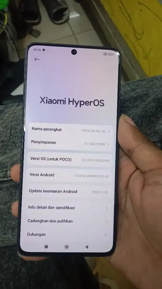 Poco X6 Pro 5G Ram 12/512 jual hp nya saja atau batangan