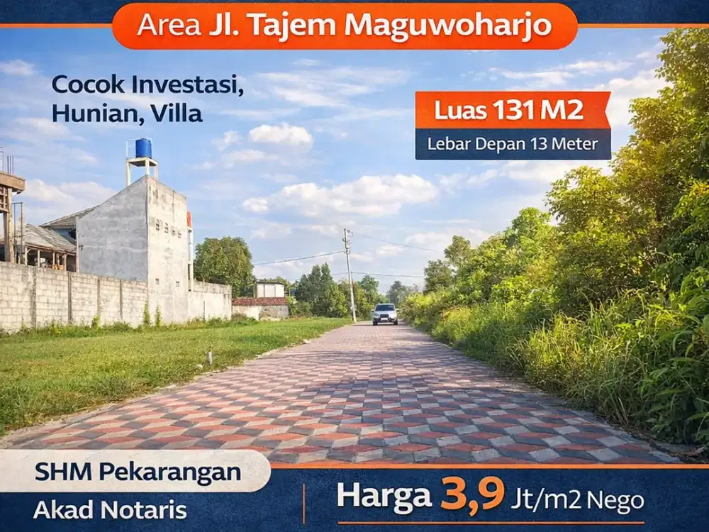 Tanah Murah Siap Bangun Area Maguwoharjo Jogja Dekat Budi Mulia