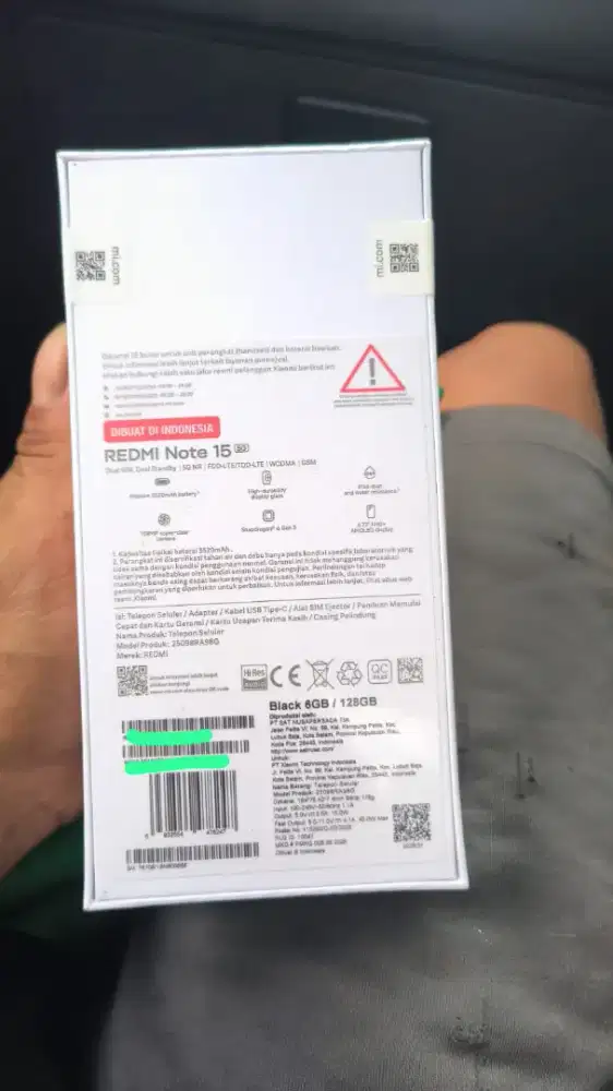 Xiaomi redmi not 15 5g baru masih segel