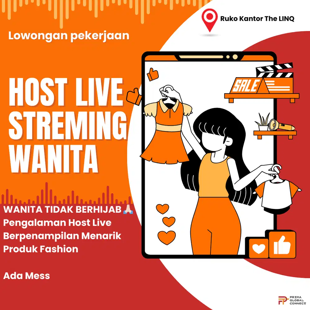 DIBUTUHKAN HOST LIVE DAN SALES