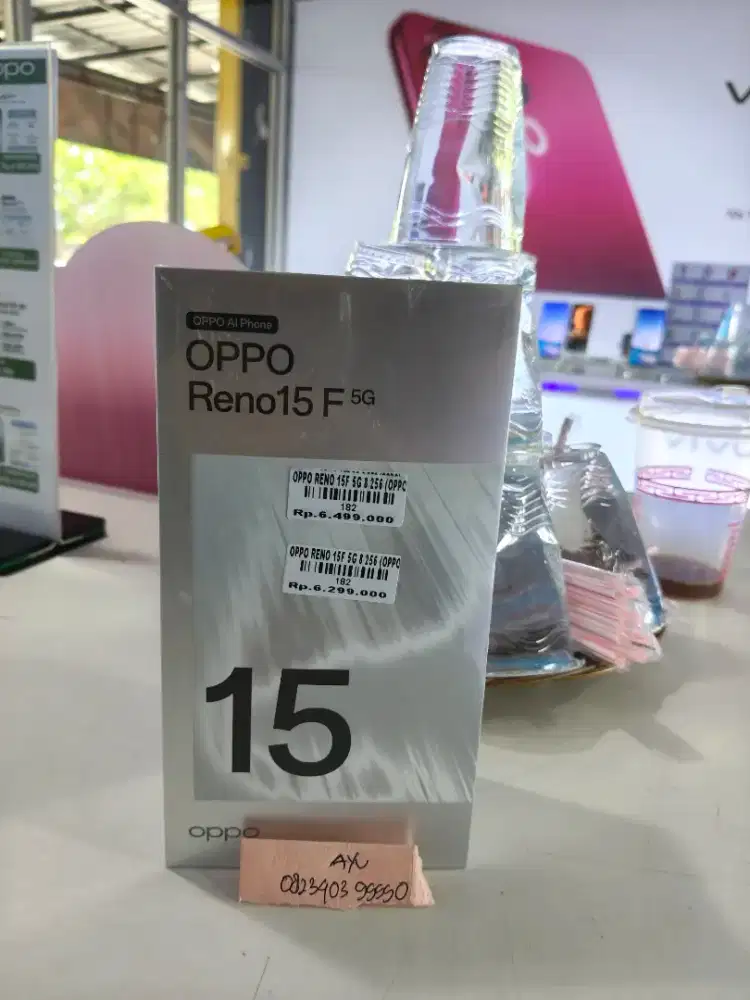 Ready Oppo Reno 15f 8/256 garansi resmi 1tahun Atlantis dahsyat