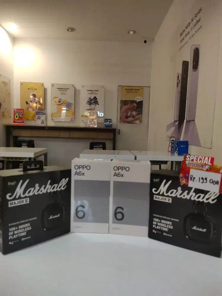 Oppo A6X 8GB+8GB/128GB + TEBUS MURAH MARSHALL MAJOR V