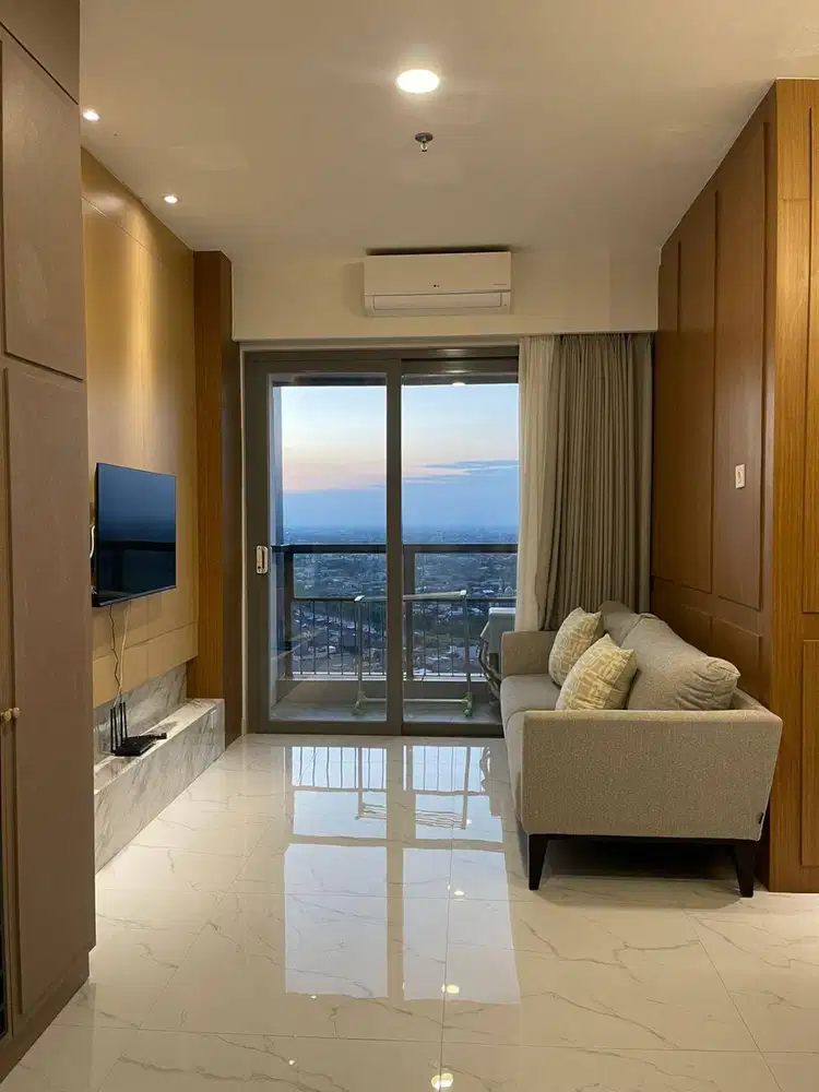 DISEWAKAN LAVIZ MANSION FULL INTERIOR 2BR HIGH FLOOR SIAP HUNI