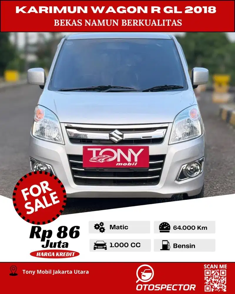 #Tony Mobil# Suzuki Karimun Wagon GL AT 2018 Silver
