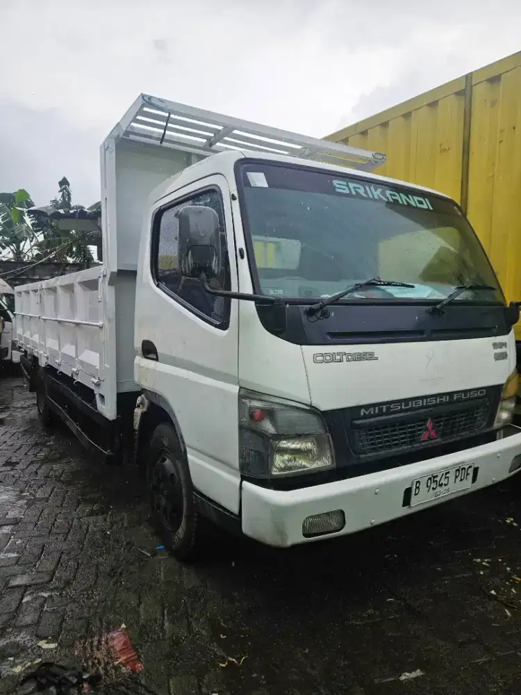 Mitsubishi Canter 136 HDL bak besi 3 way cargo tahun 2013 long sasis