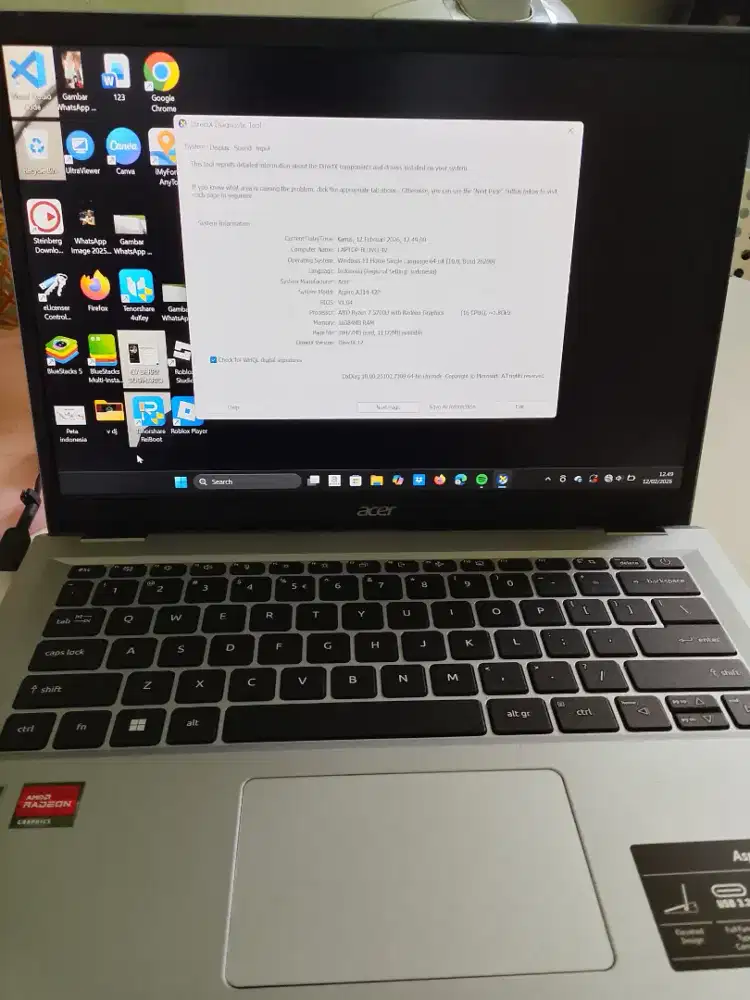 laptop acer aspire a314-42p