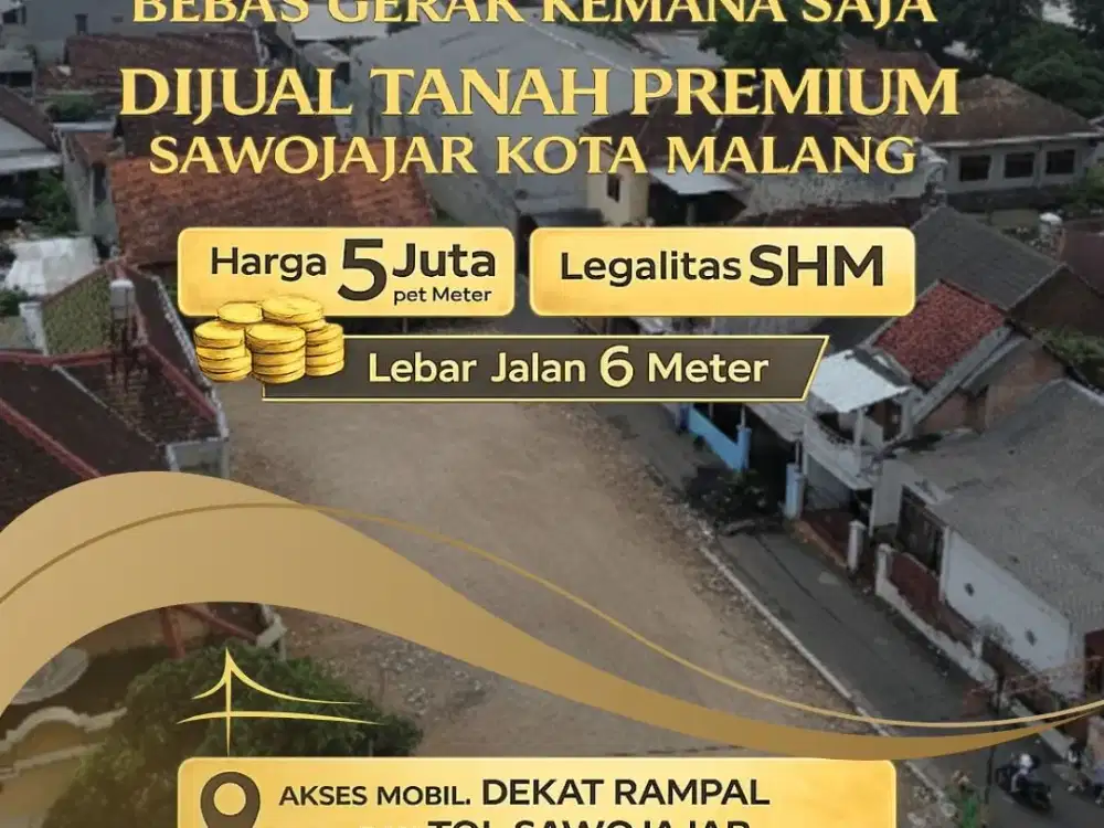 Tanah Luas 141 m Akses Mudah 3 Menit UM PG/SD SHM