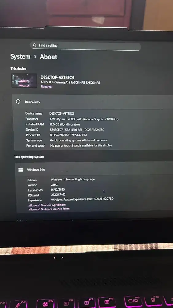 ASUS TUF Gaming A15 (FA506IH / FA506HB Series)