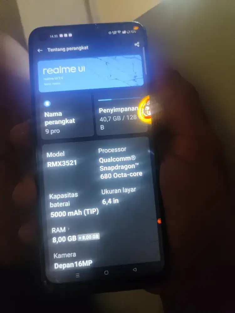Realmi 9 pro ram 8+8