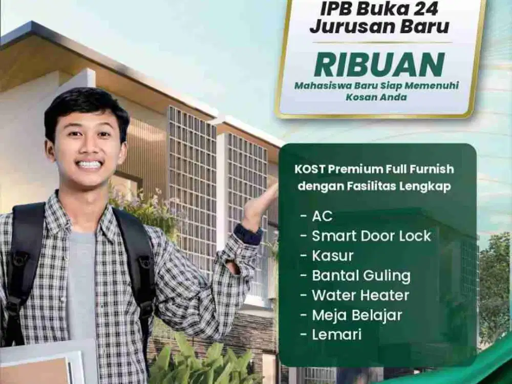 Jual Kos Kosan Baru (Lake) Dekat Kampus IPB Dramaga Bogor (4 KT + 4 KM) Murah, Rukos