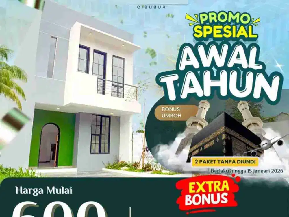Jual Rumah Baru Murah Di Cibubur Cileungsi Bogor, Cluster Dekat Tol, bisa KPR, Murah