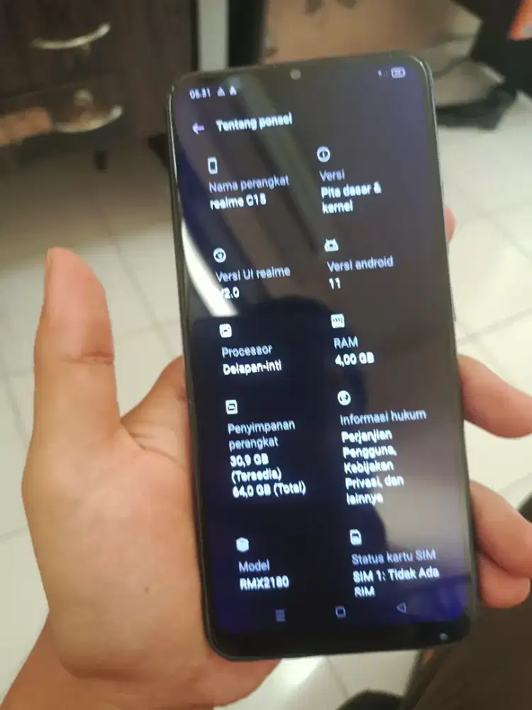 Realme C15 4/64 batangan (HP doang)