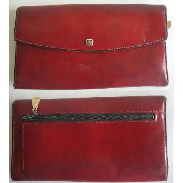 Vintage Original dompet kulit Italian design HUGO BOSCA USA - America