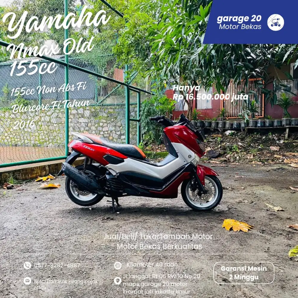 Yamaha Nmax Old 155cc Non Abs Blurcore Tahun 2016