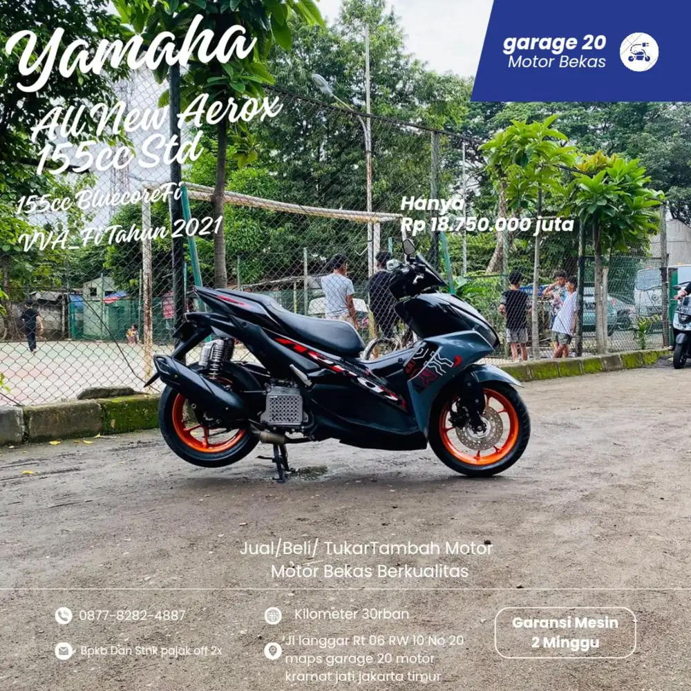 Yamaha All New Aerox 155cc Bluecore VVA_Fi  Tahun 2021