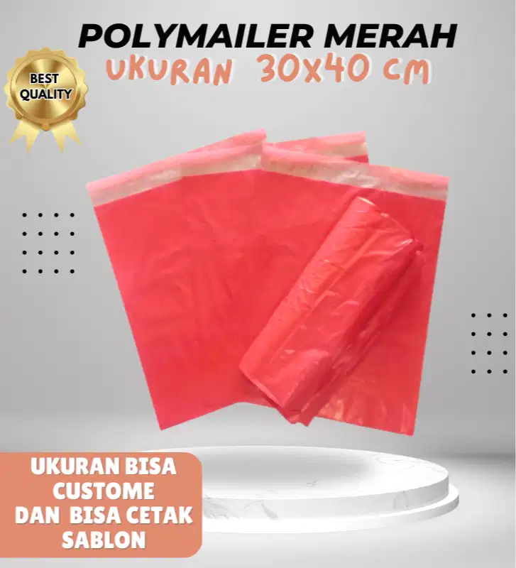 POLYMAILER MERAH 30X40/PACK