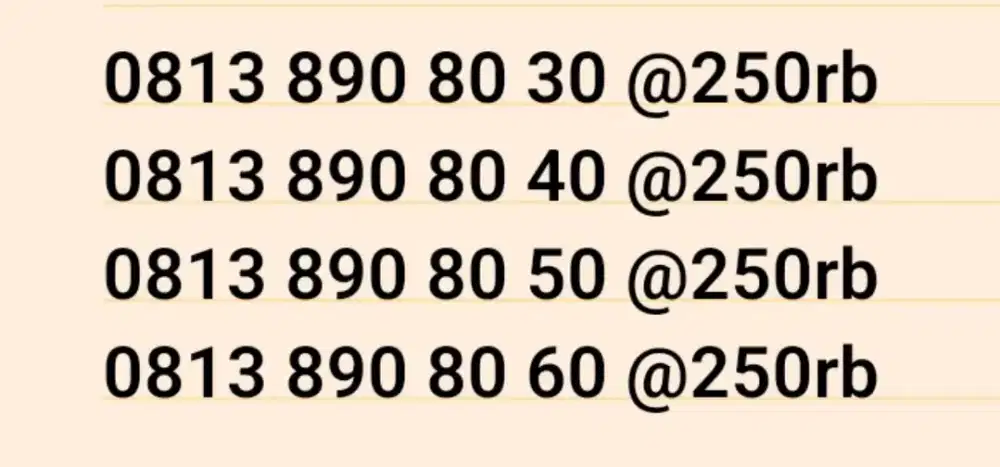 Nomor cantik simpati 11 angka seri puluhan