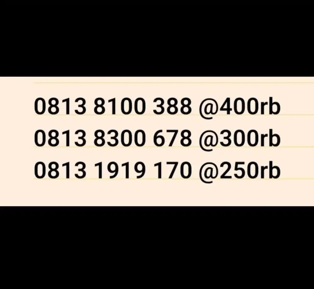 Nomor cantik simpati 11 angka seri manis