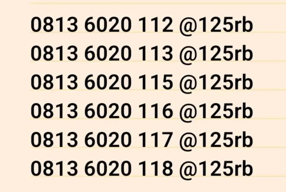 Nomor cantik simpati 11 angka seri area aceh