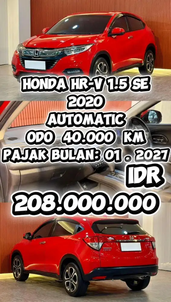 [ WARRANTY 3 YEAR ] HONDA HR-V HRV SE 1.5 AT 2020 CASH, KREDIT, TT