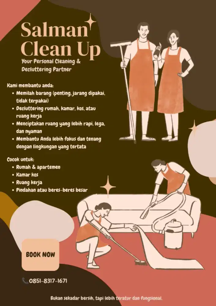 Jasa Kebersihan Rumah / Kamar / Kost / Apartemen