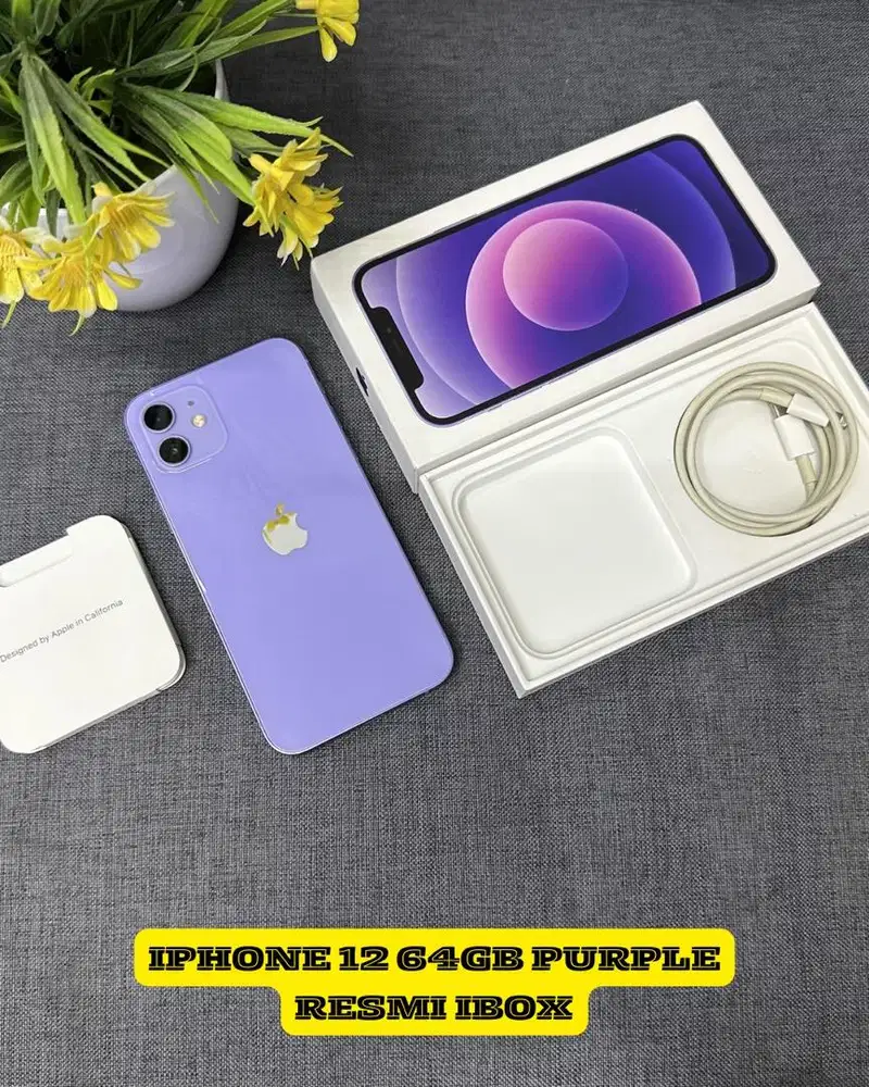 Iphone 12 64GB Purple iBox masih garansi