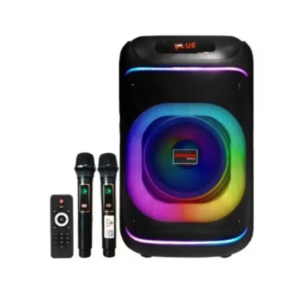 Speaker bluetooth karaoke lengkap 2 mic wireless