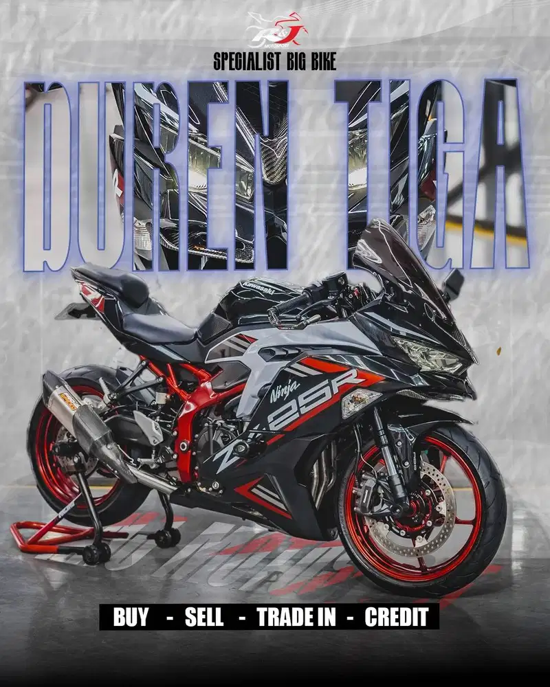 Kawasaki ZX25R ZX25 ZX 25 Knalpot ProSpeed Km 7.000an warna Hitam Full