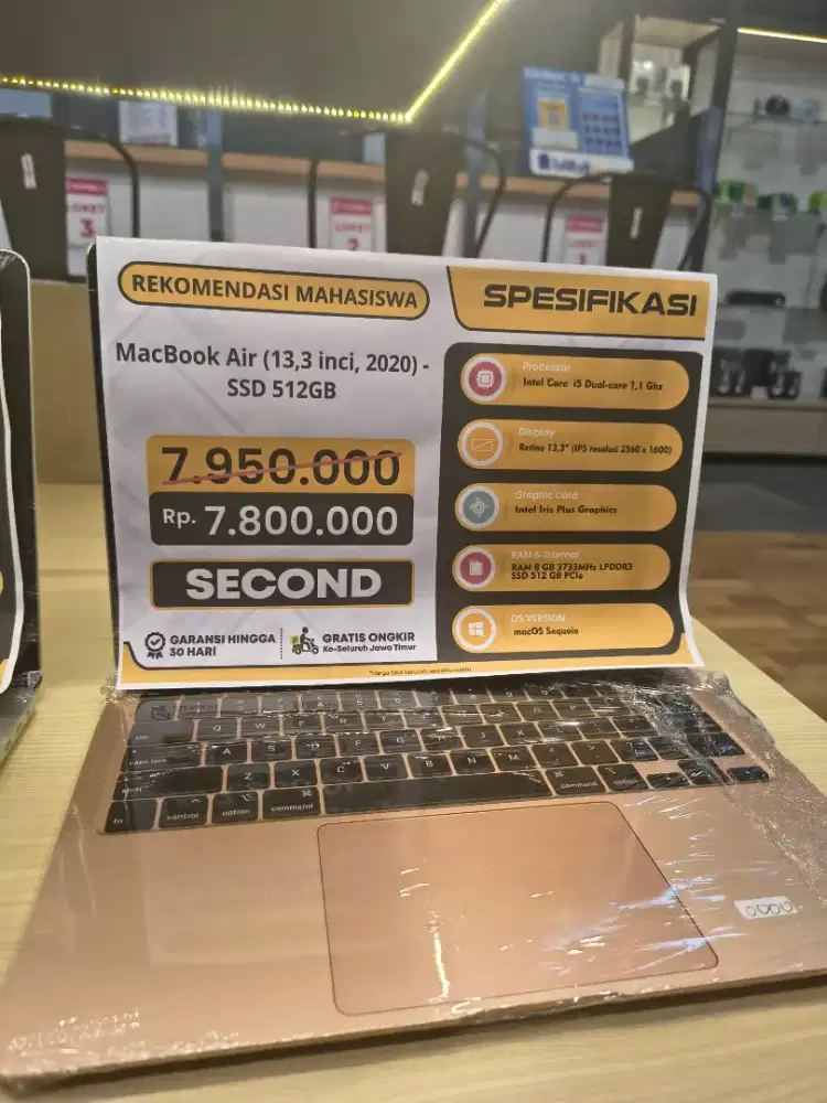 Macbook Air 13,3' 2020 SSD 512GB Second mulus