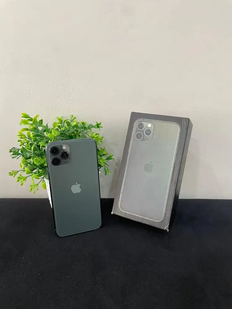 IPhone 11 Pro 256GB Midnight Green Fullset BH 100% Sinyal Permanent