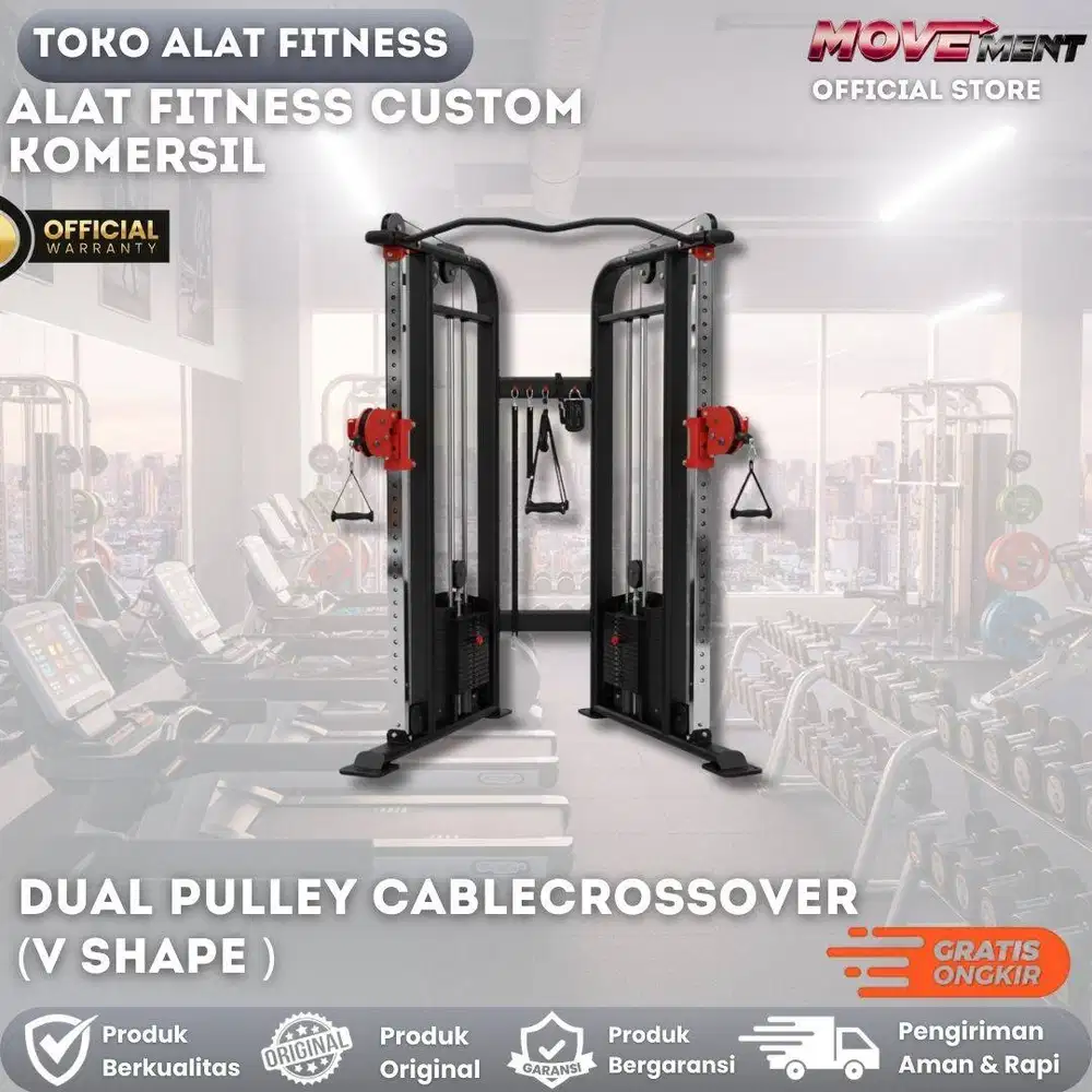 Jual Alat Fitness Gym Custom Komersil Duall Pulley Cablecrossover
