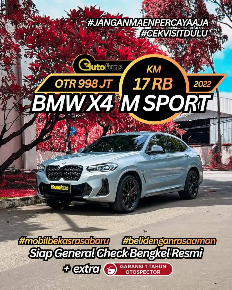 Km 17 Ribu BMW X4 sDrive30i 2023/2022 msport xDrive xLine  G02 G05 LCI