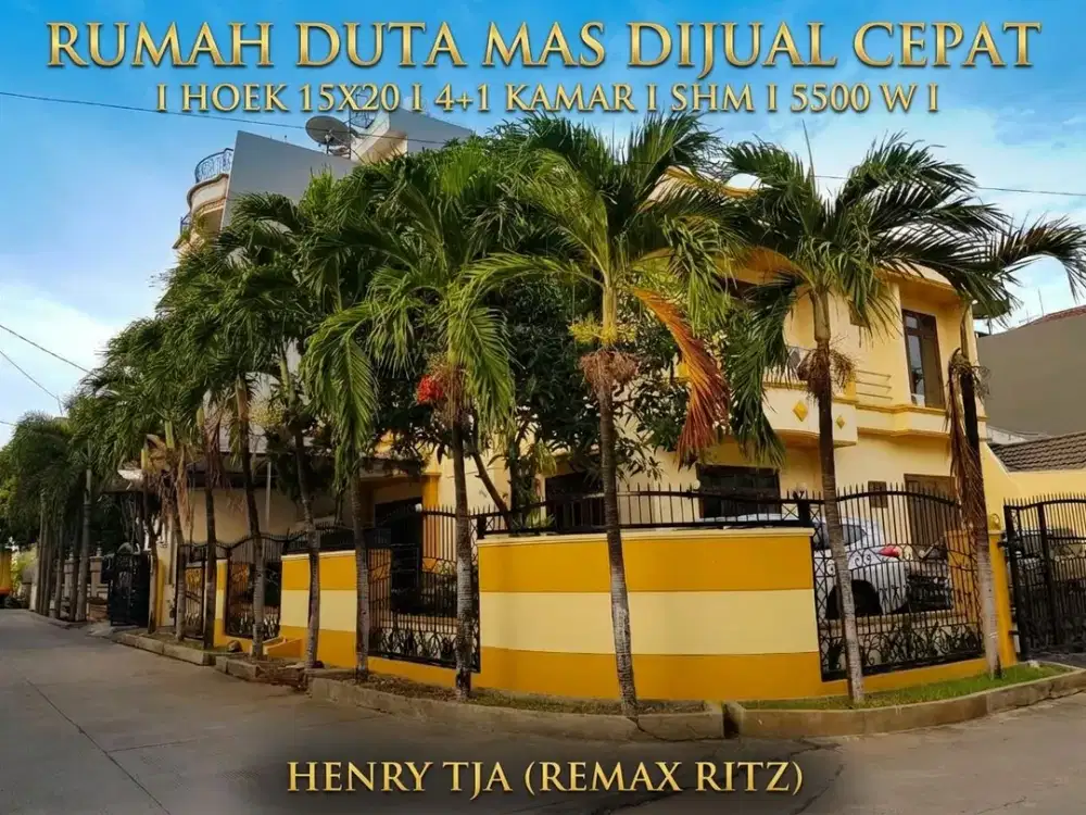 Rumah Hoek Langka di Duta Mas – 15x20 | SHM Lengkap