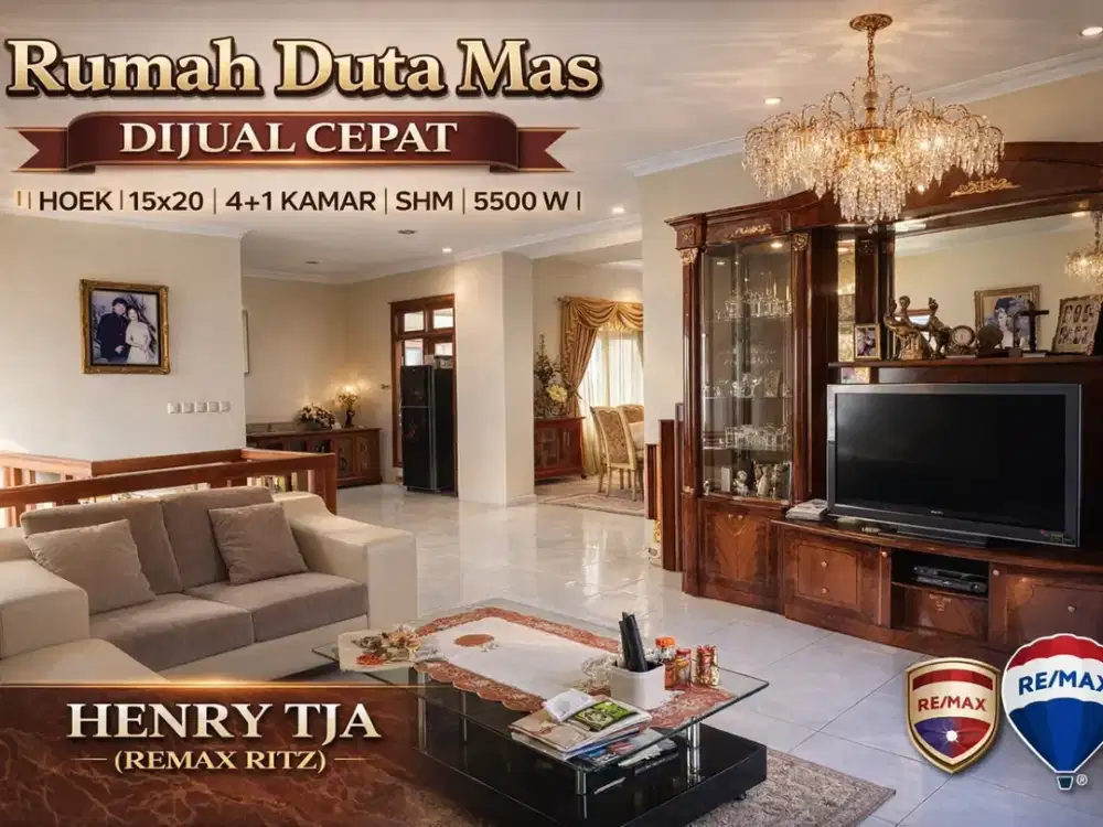 Rumah Hoek Duta Mas 300 m² – SHM On Hand | 4+1 KT | Lokasi Prime