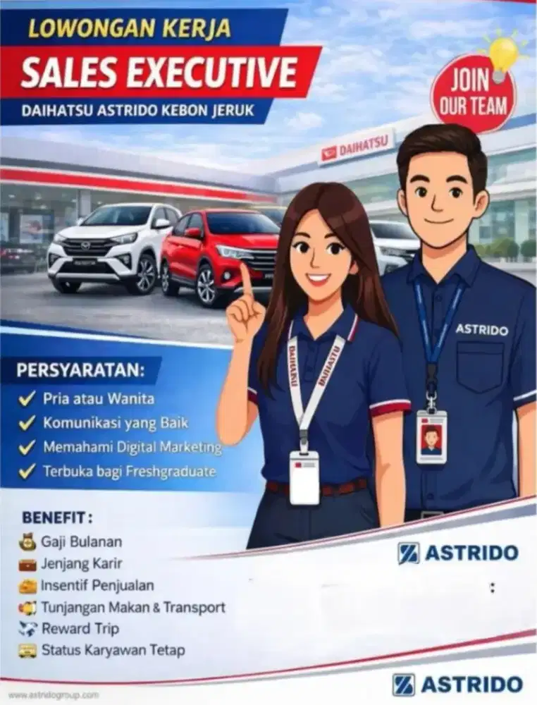Lowongan sales Daihatsu Astrido Kebon Jeruk