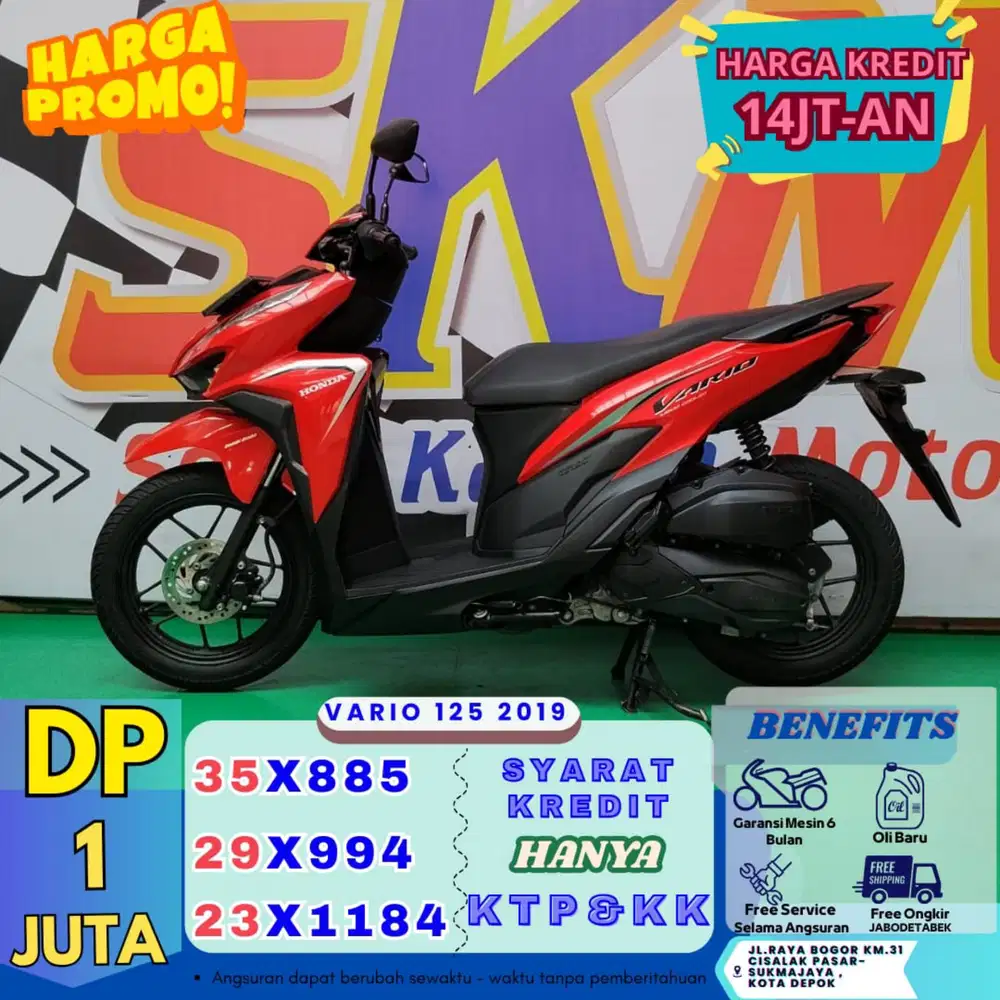 ( vario 125 tahun 2019 DP:1juta proses 1hari cash credit