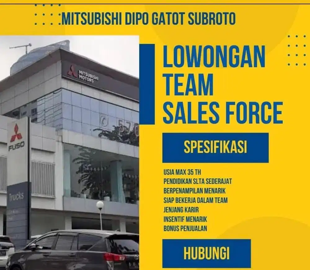 Dibutuhkan Sales Mobil