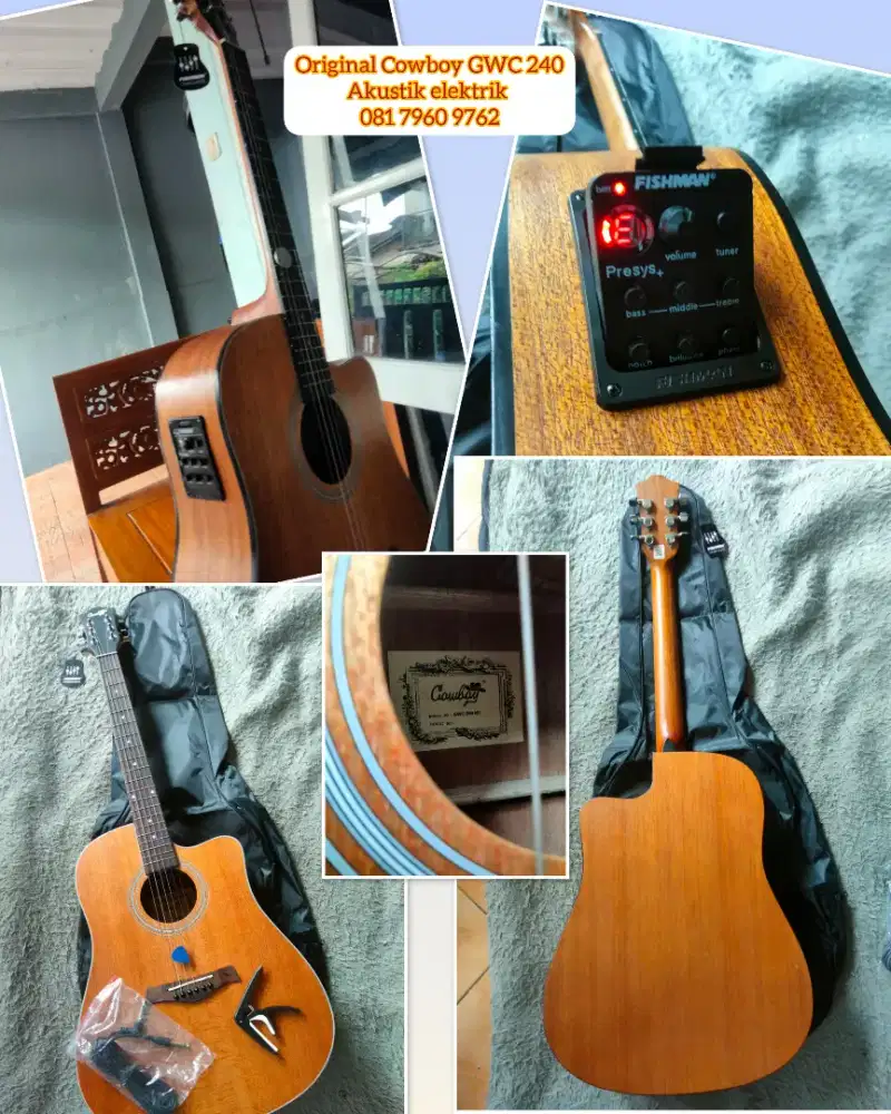 Original Cowboy GWC 240 akustik elektrik siap pakai