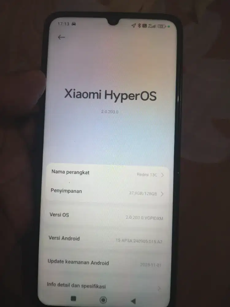 Redmi 13C black Batangan 6/126GB