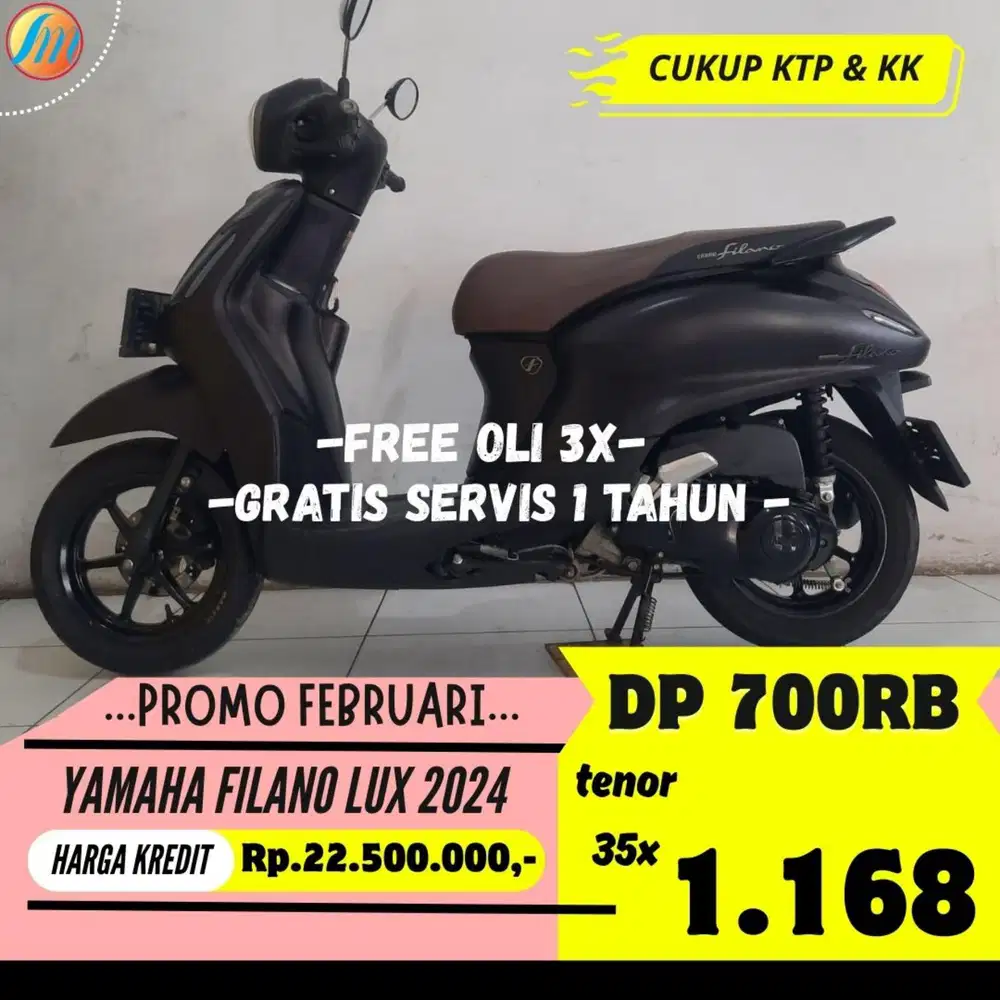 YAMAHA GRAND FILANO LUX 2024 DP HANYA 700RB ANGSURAN TERJANGKAU KTP KK