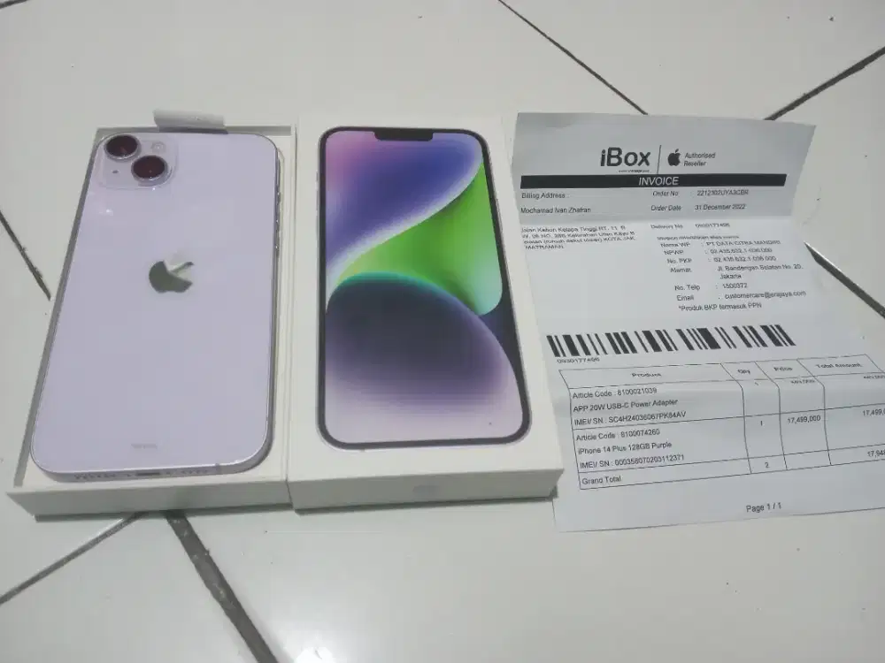 Iphone 14 plus 128 iBox purple