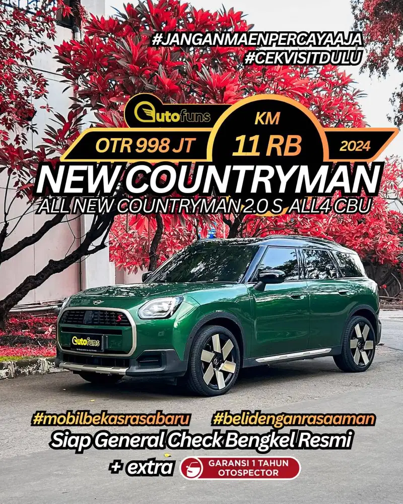 Km 11 Ribu Mini Countryman New 2025/2024 Coopers 2.0 JCW S F60 3door 5