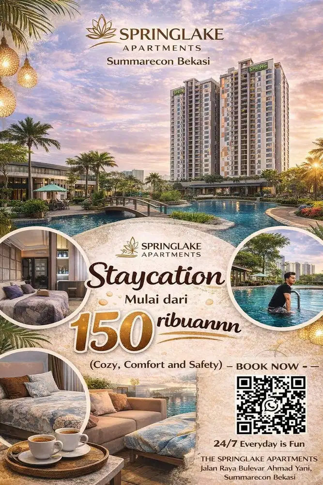 Apartemen Strategis, Cozy dan Aman, Available Harian/Mingguan/Bulanan