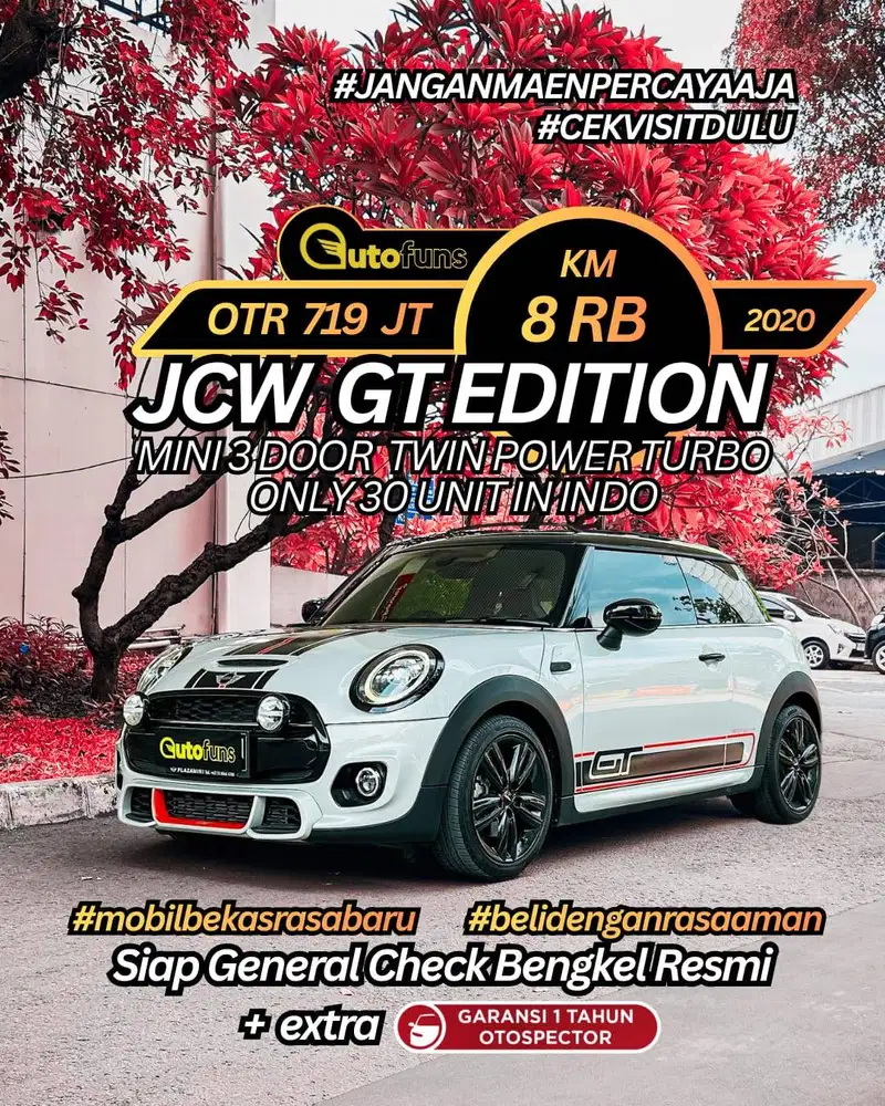Km 8 Ribu Cooper S JCW GT 2021/2020 Coopers 2.0 F55 F56 F65 F66 F67 LC