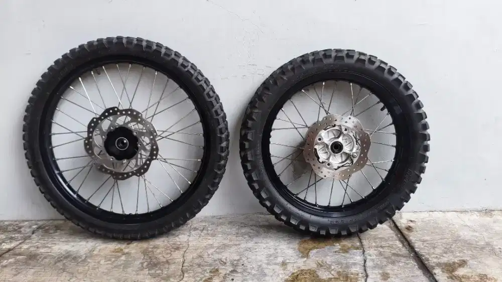 WHEELSET ORIGINAL CRF150L RING 21/18 + VELG SET + BAN SET ORI COPOTAN