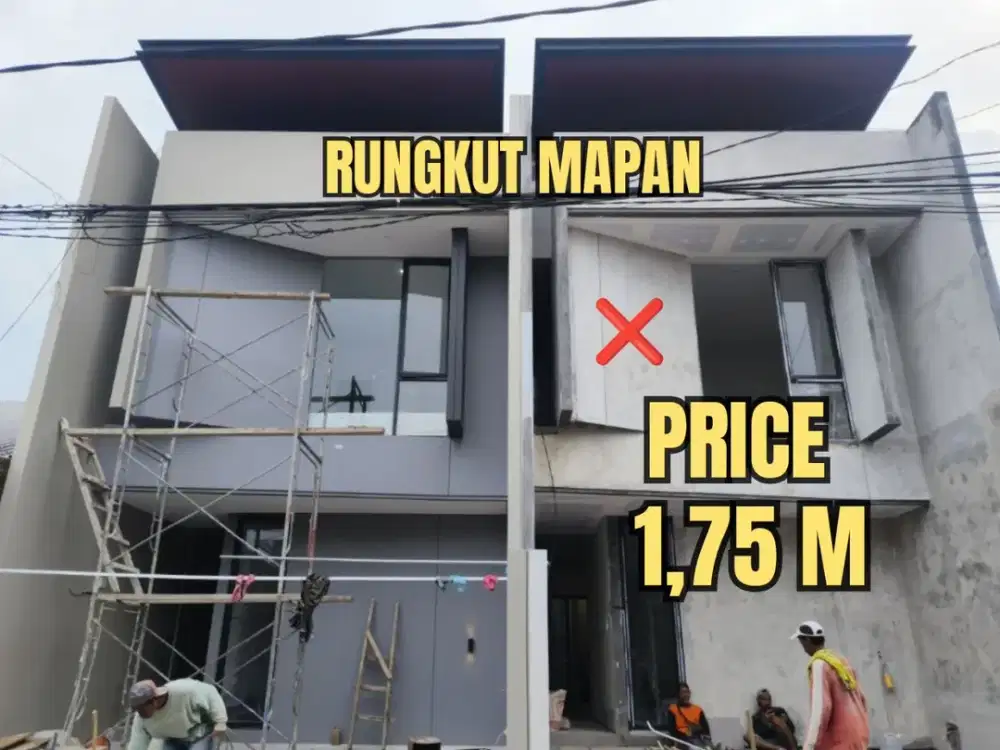 ‼️BARU GRESS‼️ RUMAH RUNGKUT MAPAN TENGAH KUALITAS PREMIUM MODERN MINIMALIS. DEKAT SUPERINDO, TEMPAT IBADAH, MERR, TOL, JUANDA, dsb