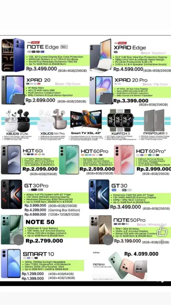 Infinix Bisa Kredit di Yess Kredit Tanpa DP