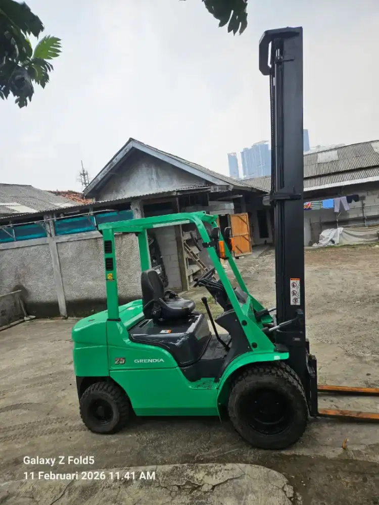 Forklift Mitsubishi 2,5 Ton,Manual,Tiang 6 Meter,Ban Double,Tahun 2020