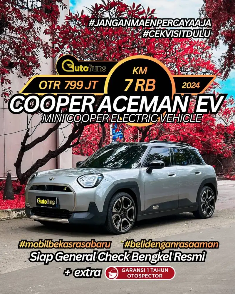 Km 7 Ribu Cooper Aceman S EV 2025/2024 Coopers 2.0 SE IB1 JCW LCI