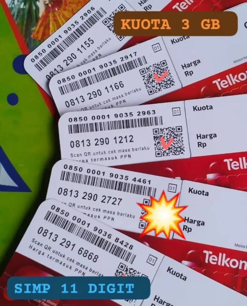 11 DIGIT TELKOMSEL BARU ISI KUOTA 3 GB